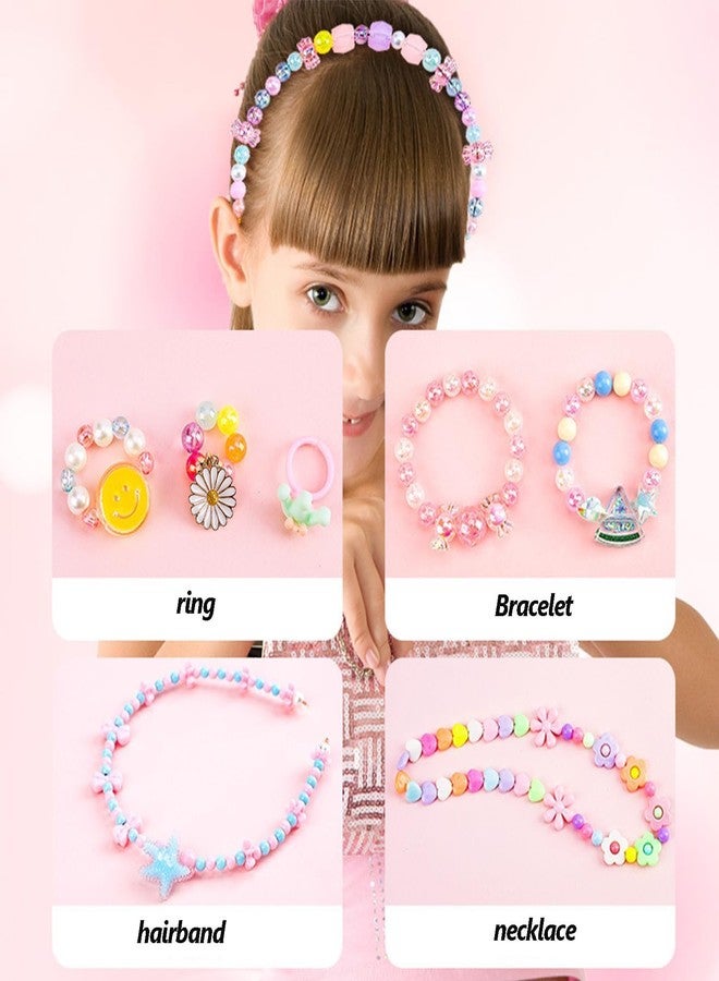 PRAMANTA Bracelet Jewellery Making kit - Included 900pcs Clay Beads, 120pcs Pony Kandi Beads, 100pcs Rainbow Bead, 200pcs Letter Alphabet Flower Pearl Butterfly Fruit Star Heart - Image 5
